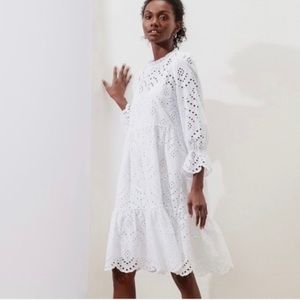 Banana Republic white eyelet dress, size XXS Petite